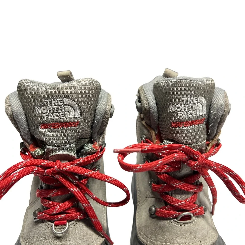 The North Face Chilkat Lace II Boots‎ Boys Size 4 Gray Brown Winter